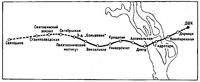 Схема линии Киевского метро (1965 год)