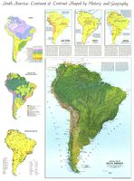 South America - Physical Map (1972)