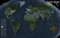 World Map - Earth at Night (2004)