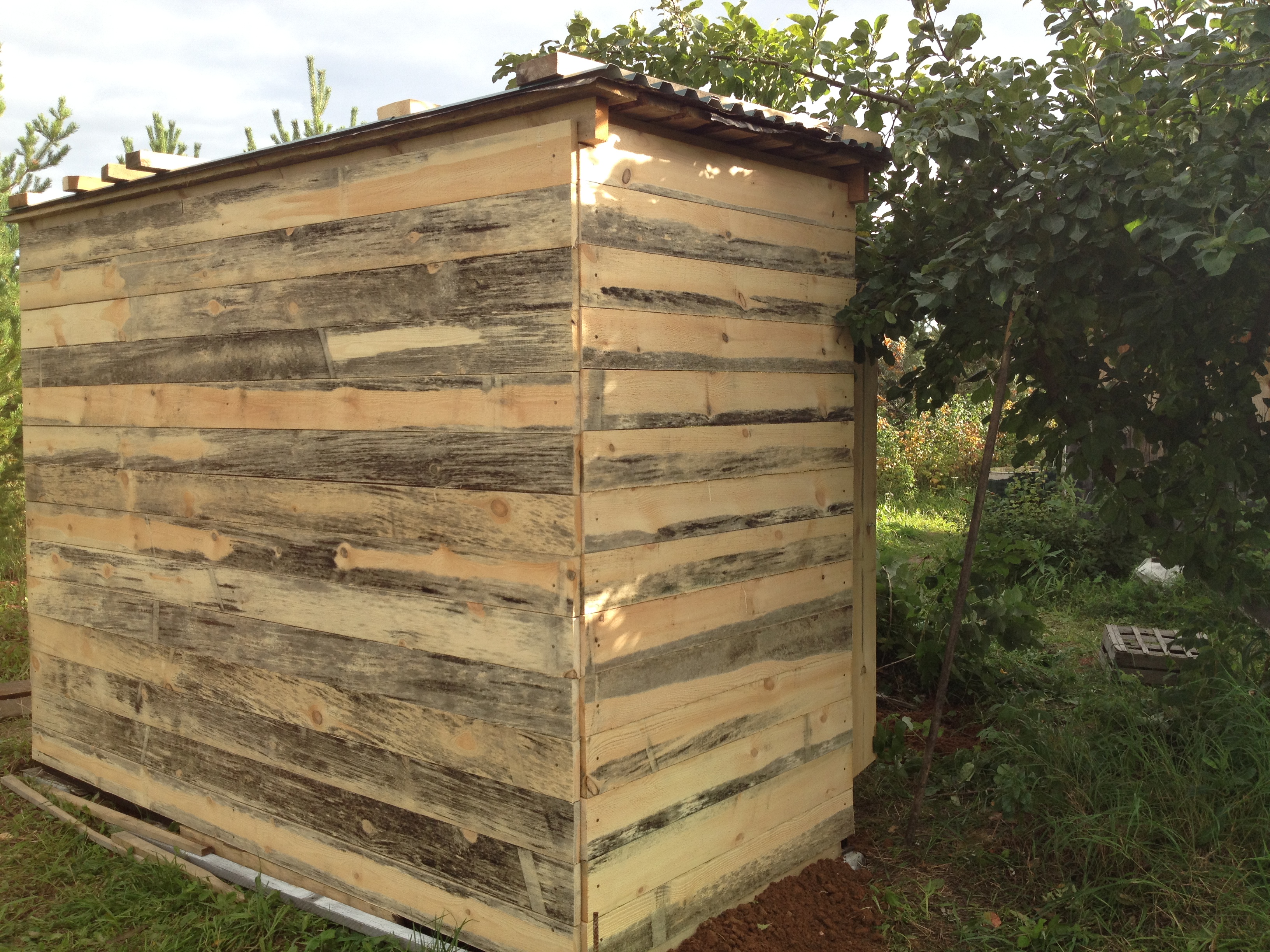 House from the container in the garden