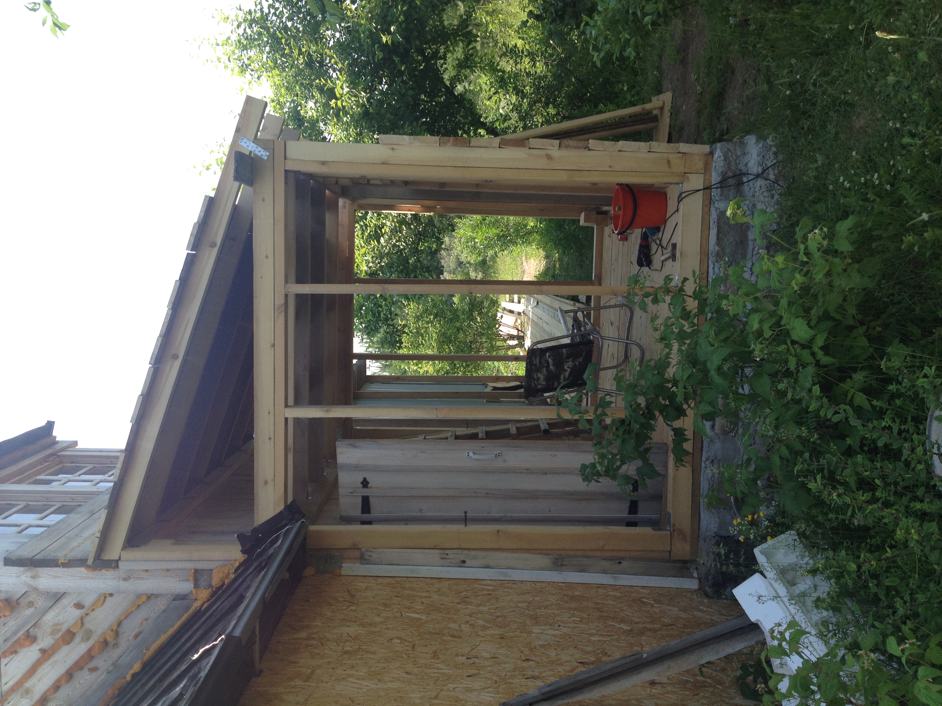 House from the container in the garden