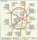 Схема линий московского метрополитена (1981 год)
