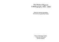 Paul Robert Magocsi: A Bibliography, 1964 - 2000